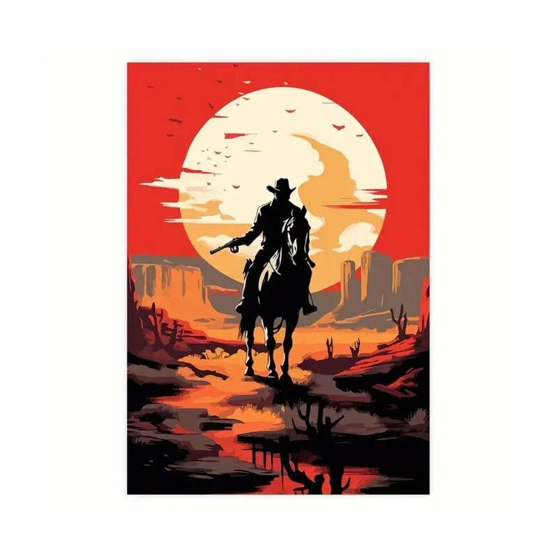 Cowboy Canvas Poster (50x1x70cm) - 1 Piece - ملصق